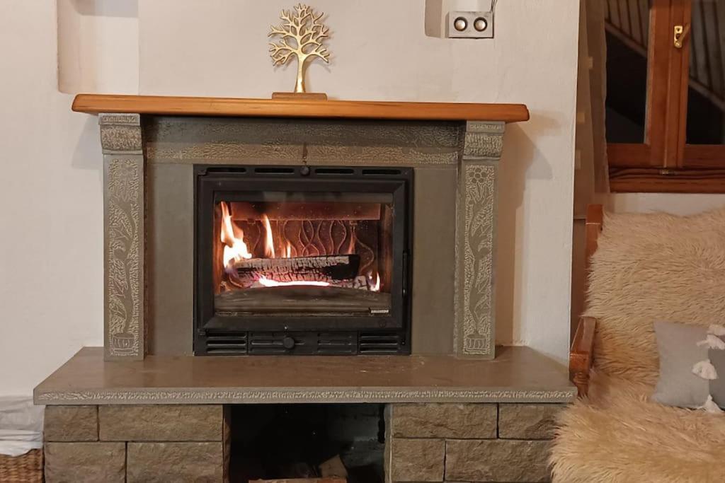 Cozy Loft With Fireplace & View Мецово Екстер'єр фото